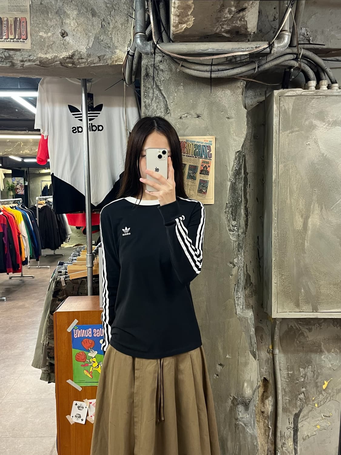 아디다스 긴팔티 블랙 XS #csz1347 상품이미지2