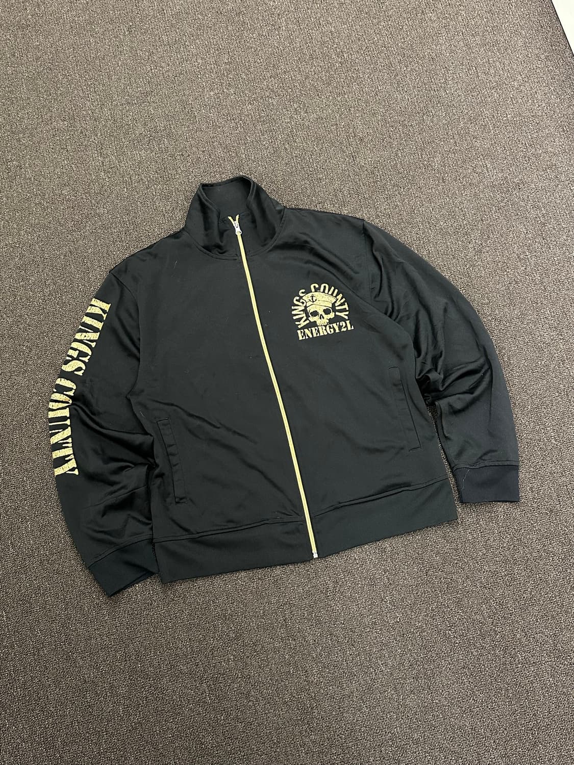 L)Japanese vintage 스컬 글리터 프린팅 트랙탑 져지 상품이미지1