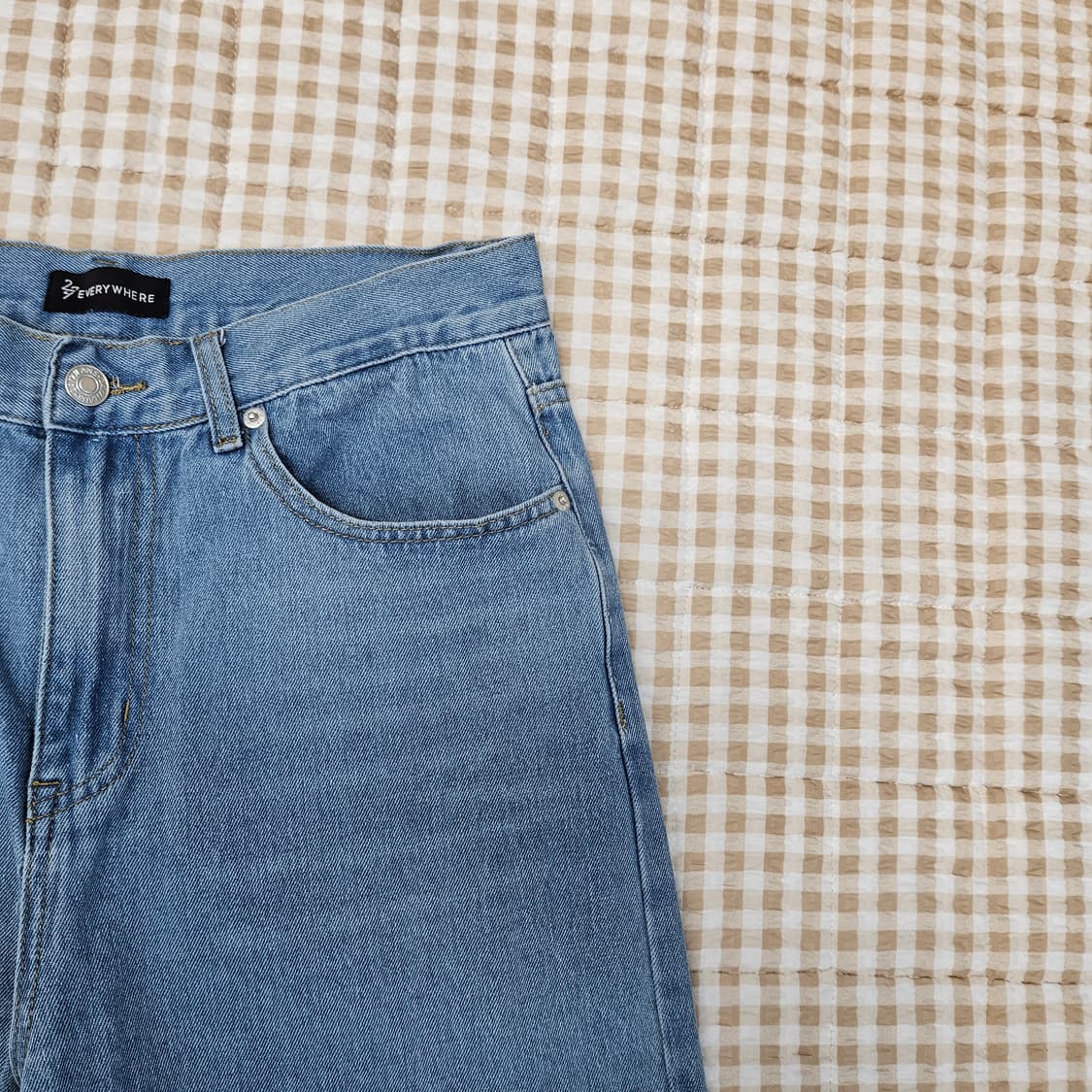 심플한 와이드 청바지 난자32 상품이미지3