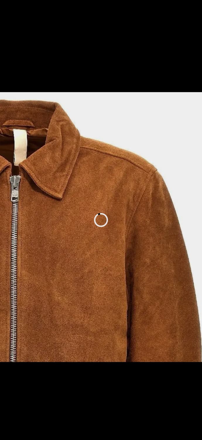 선 플라워 브라운 스웨이드 집업자켓 XL 상품이미지5