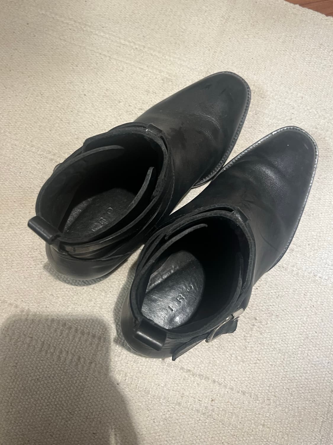 IRO 블랙가죽 앵클부츠 상품이미지5