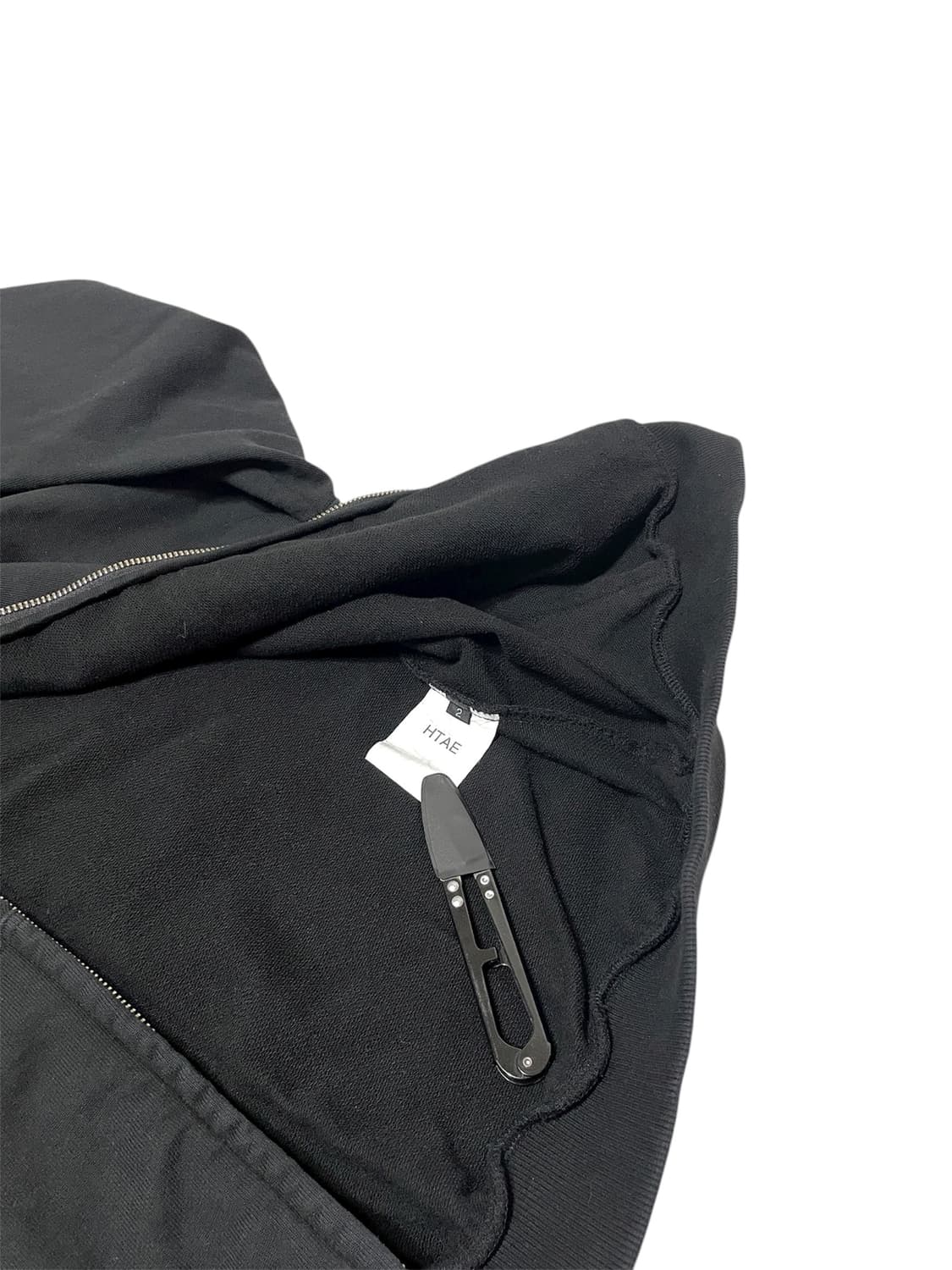 HTAE 80s VTG Hood Zip Raven Black 2(L) 상품이미지2