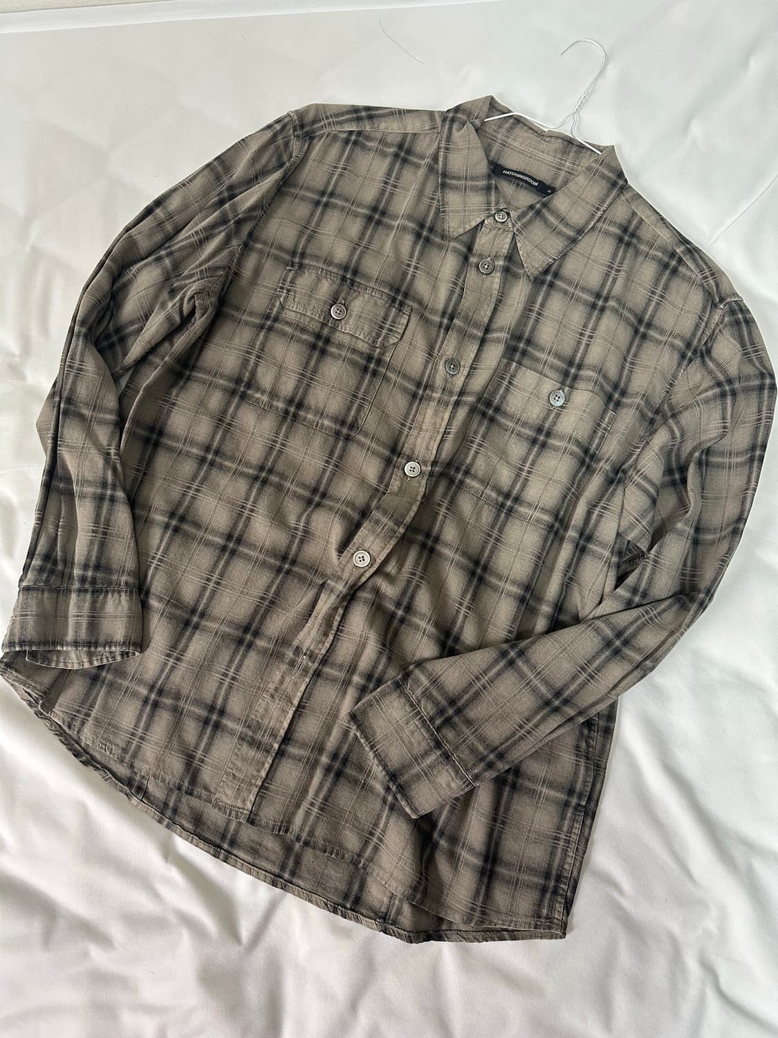 (3)해칭룸 Shirt Long Over Dyed Check Desert 상품이미지2