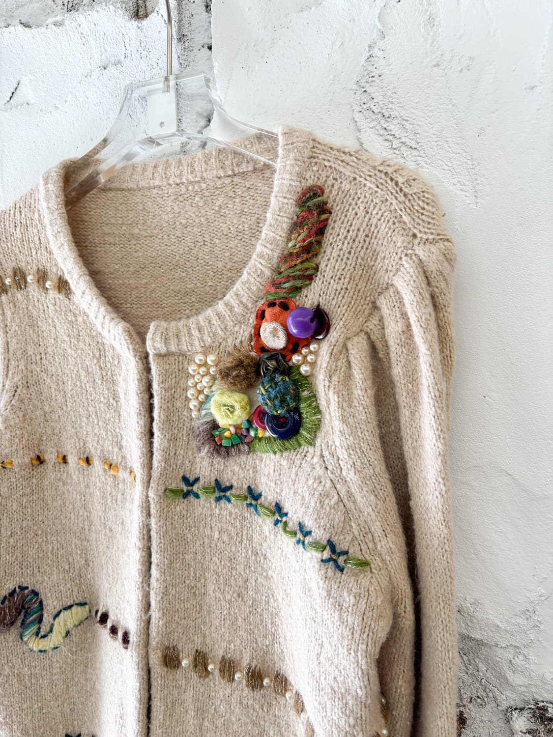 빈티지 스티치 포인트 가디건 상품이미지4