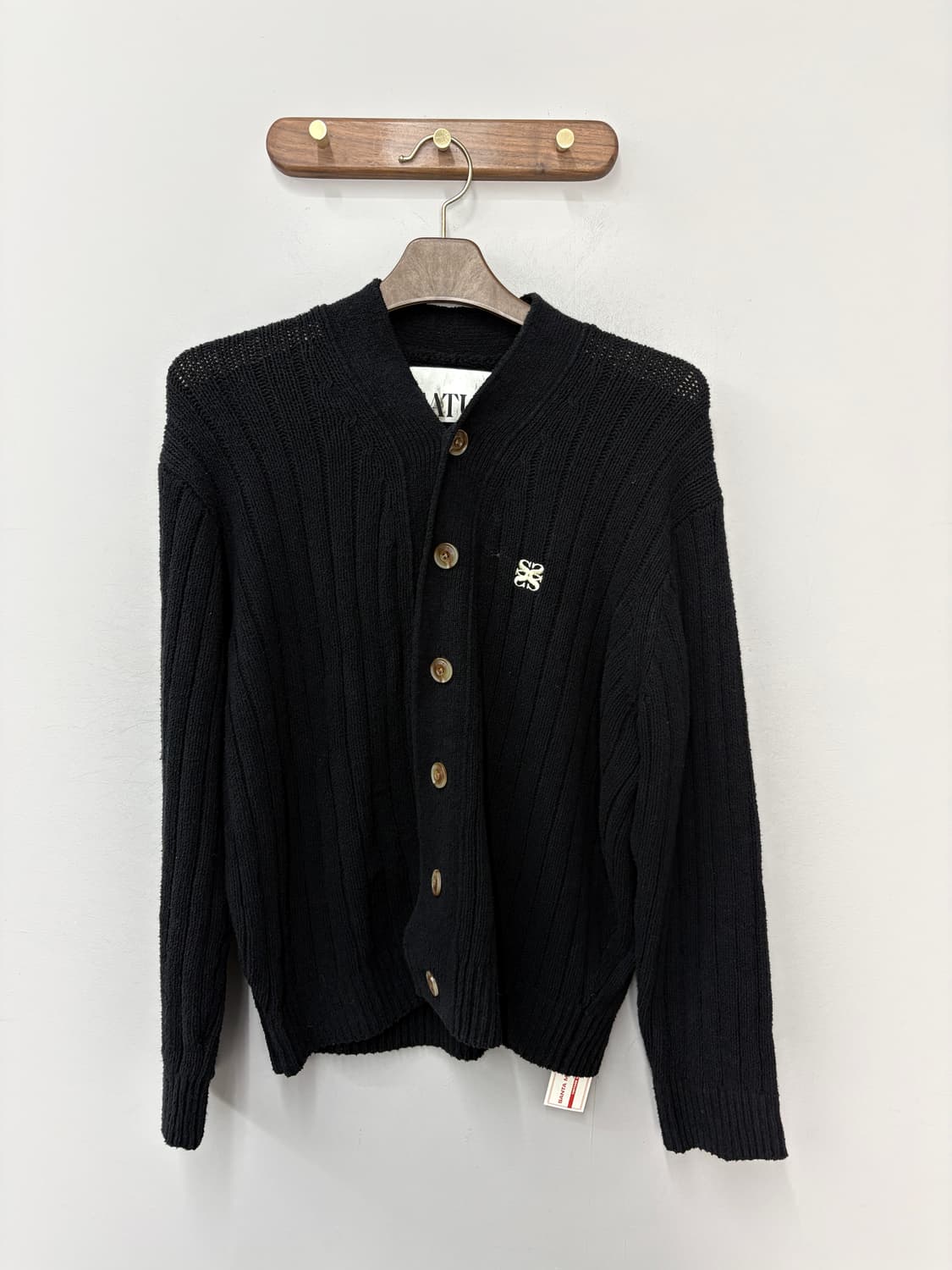 세터 오버사이즈 부클 블랙 가디건 A3763 상품이미지2