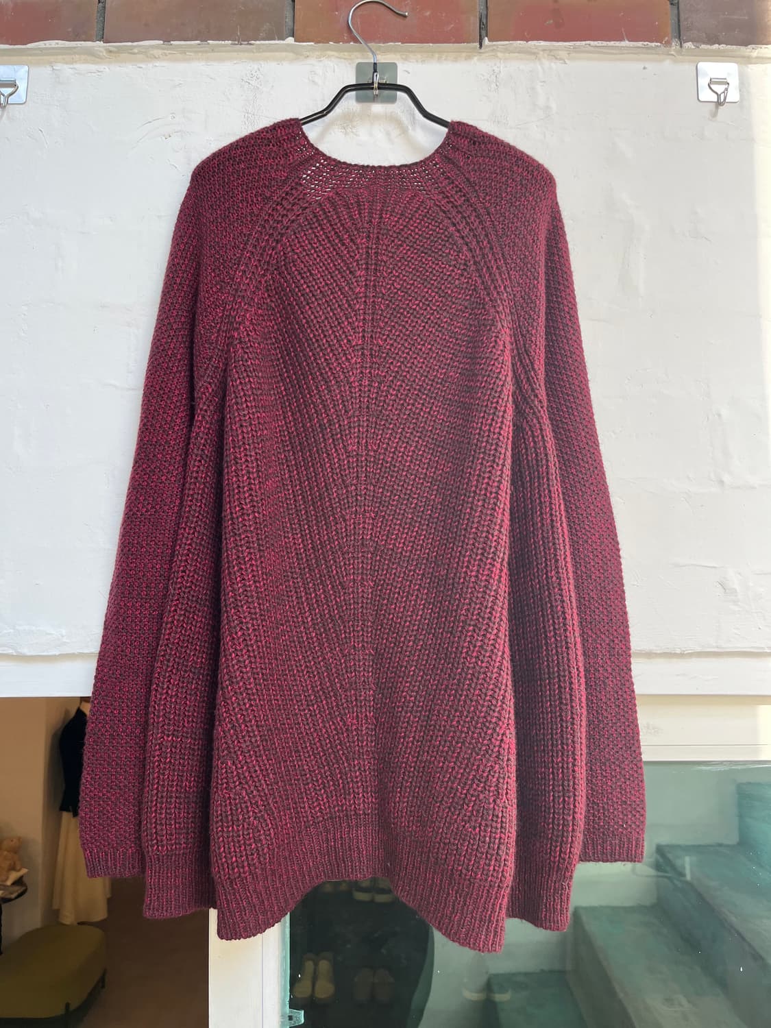 Lilith 릴리스 버건디 알파카 울 니트 사디건 XS 상품이미지8