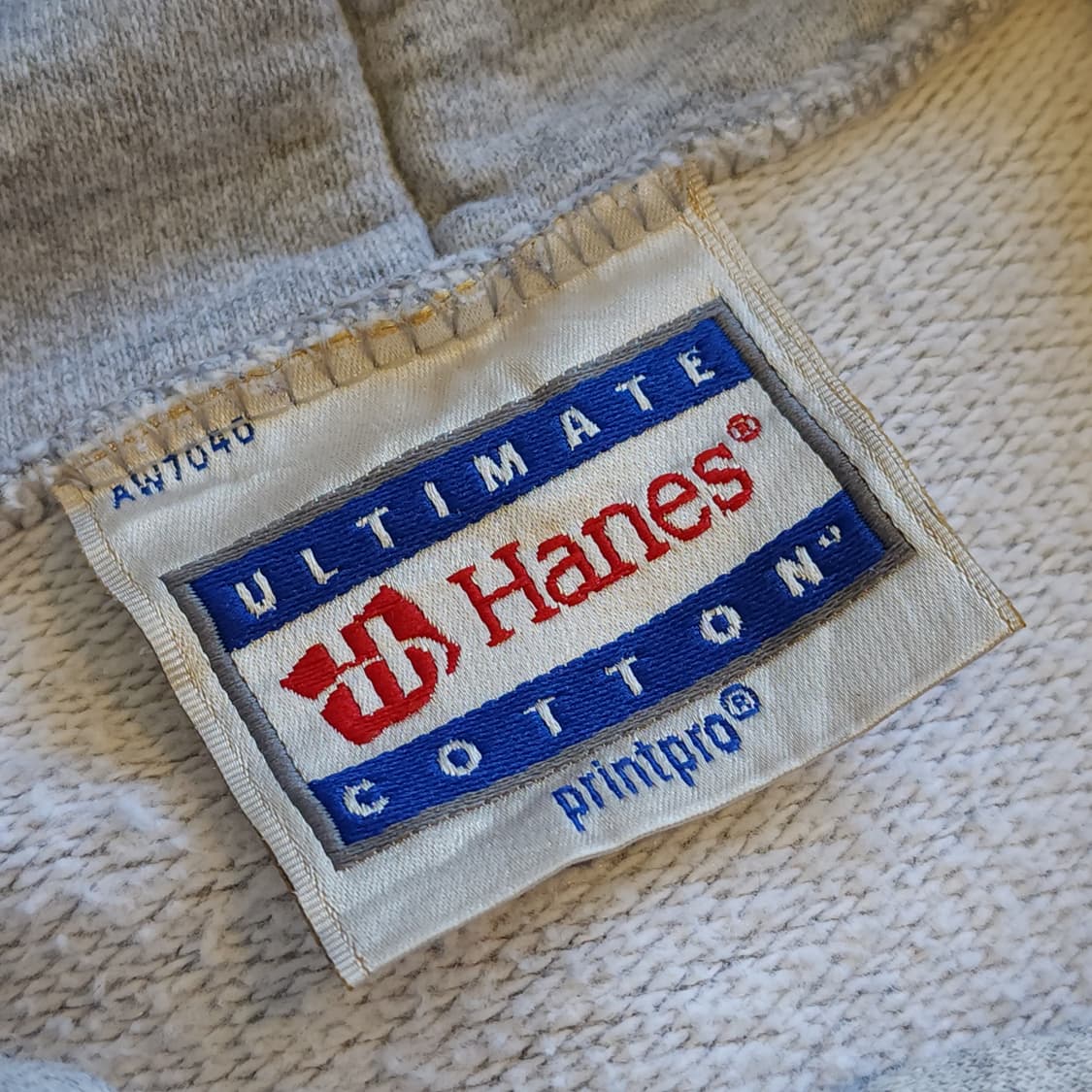 90s 헤인즈 후드 스웻셔츠 그레이 레터링 빈티지 후드 L 상품이미지9