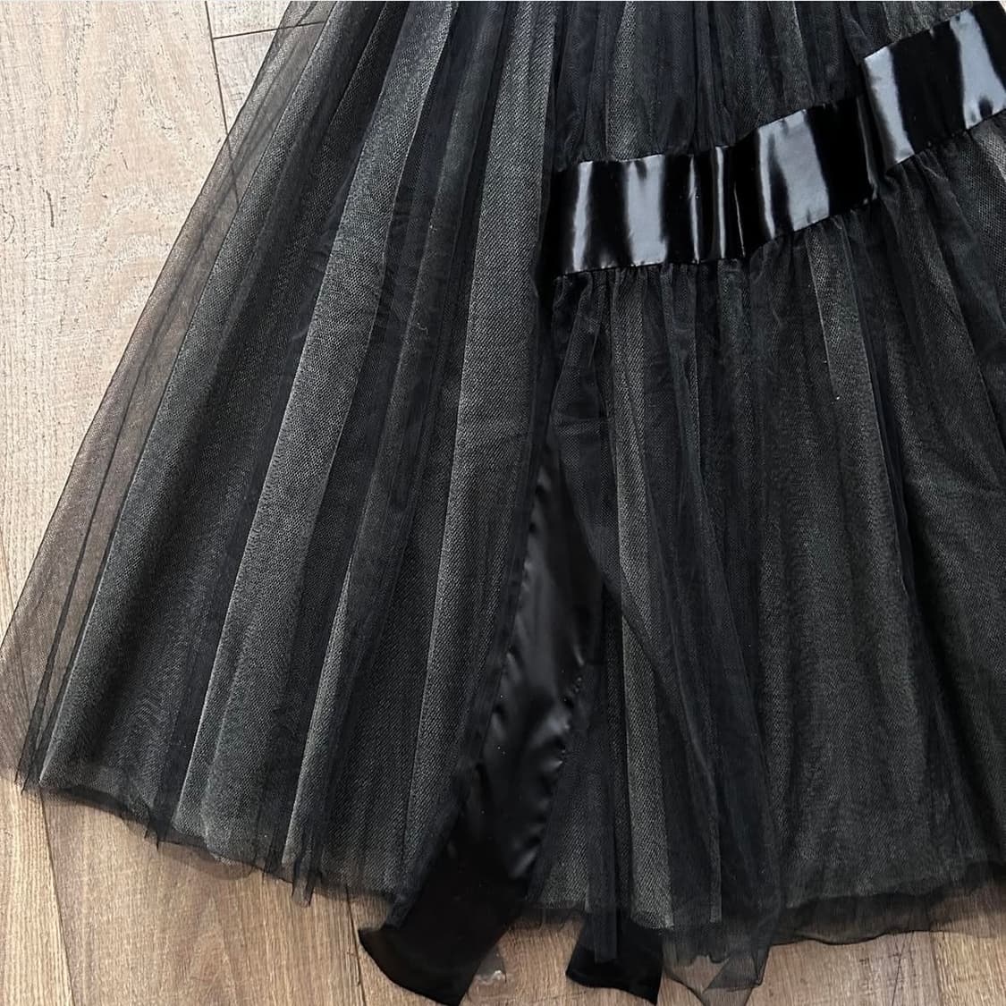 꼼데가르송 새틴 라인 튤 스커트 상품이미지4