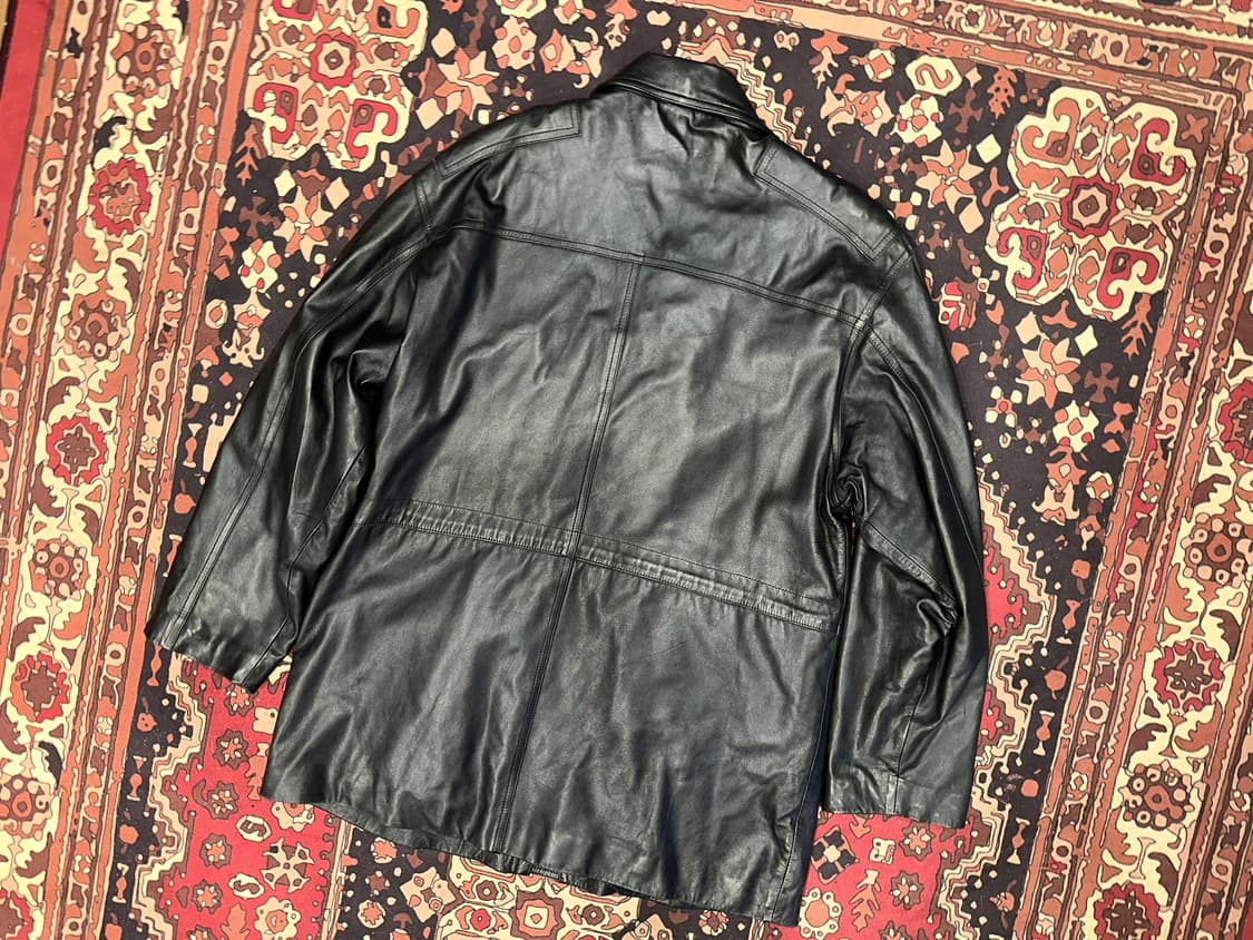 ( 2XL ) 가죽코트 가죽카코트 레더자켓 가죽롱코트 가죽롱자켓 상품이미지3