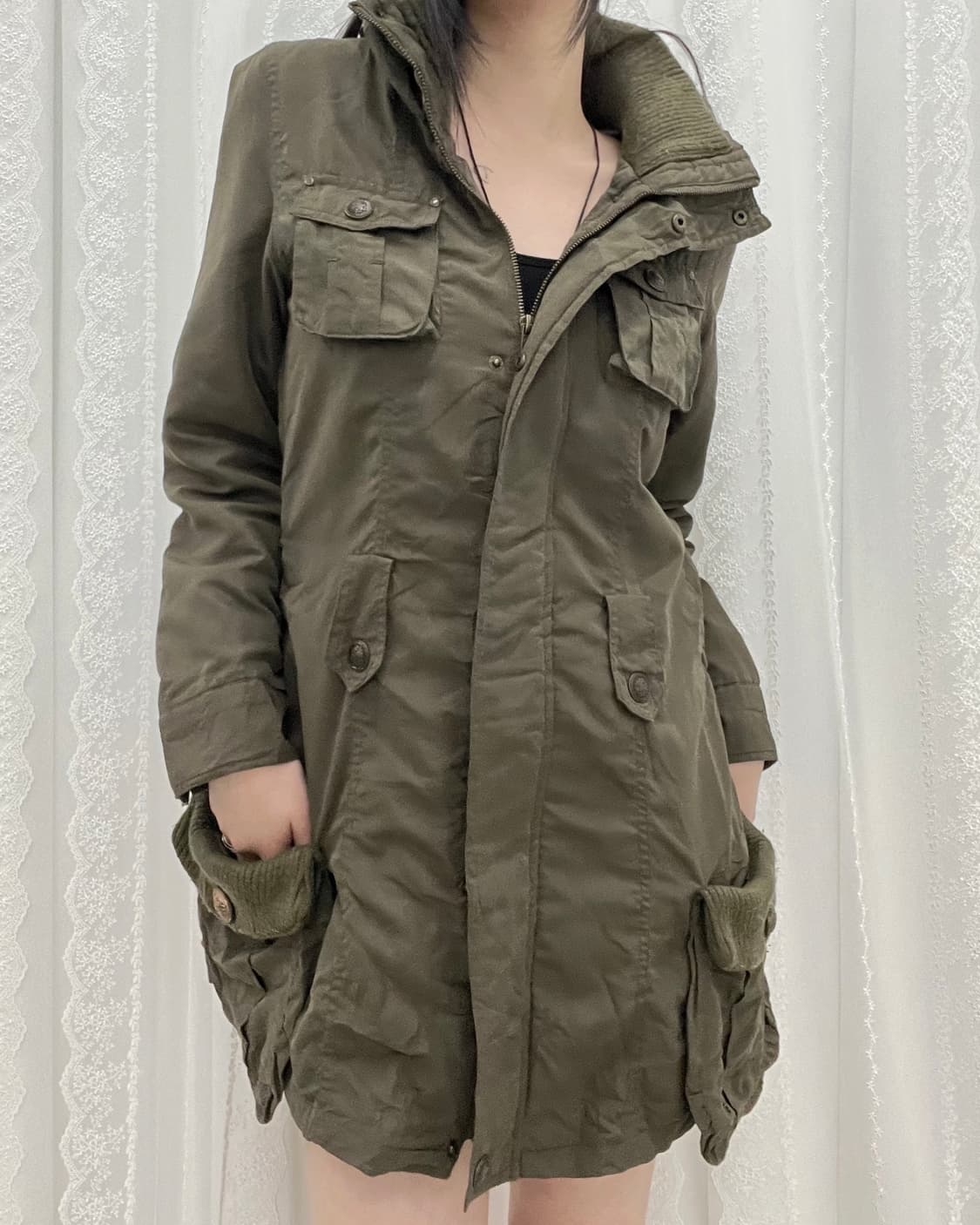 빈티지 포켓 디테일 벨티트 야상 자켓 상품이미지2