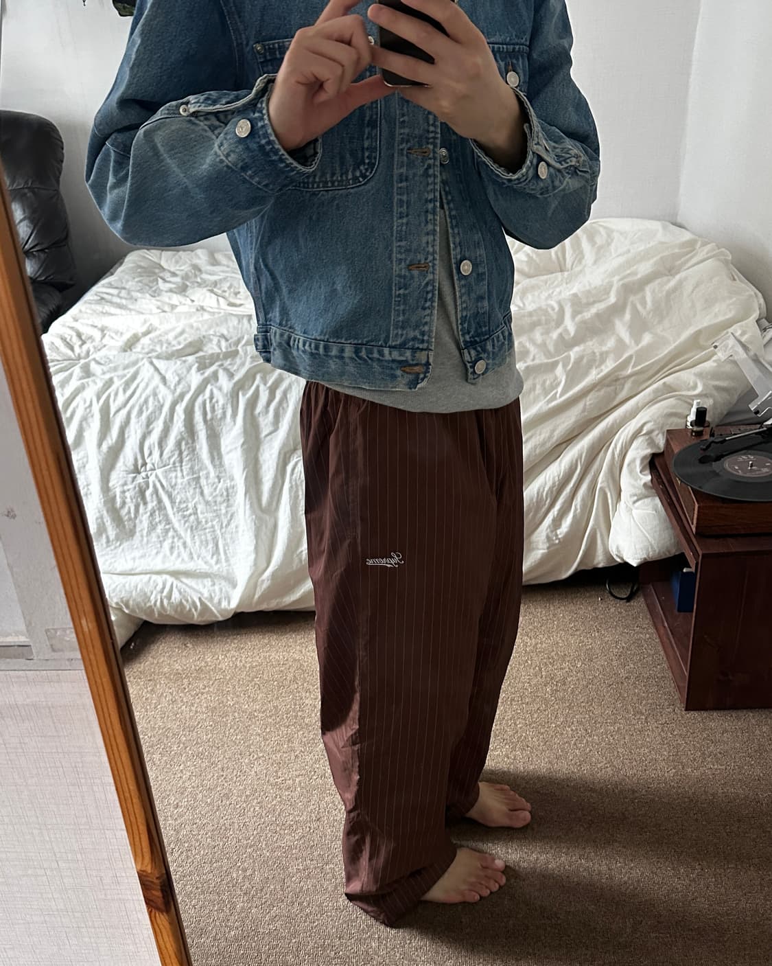 80s usa og polo dungarees denim jacket 상품이미지8