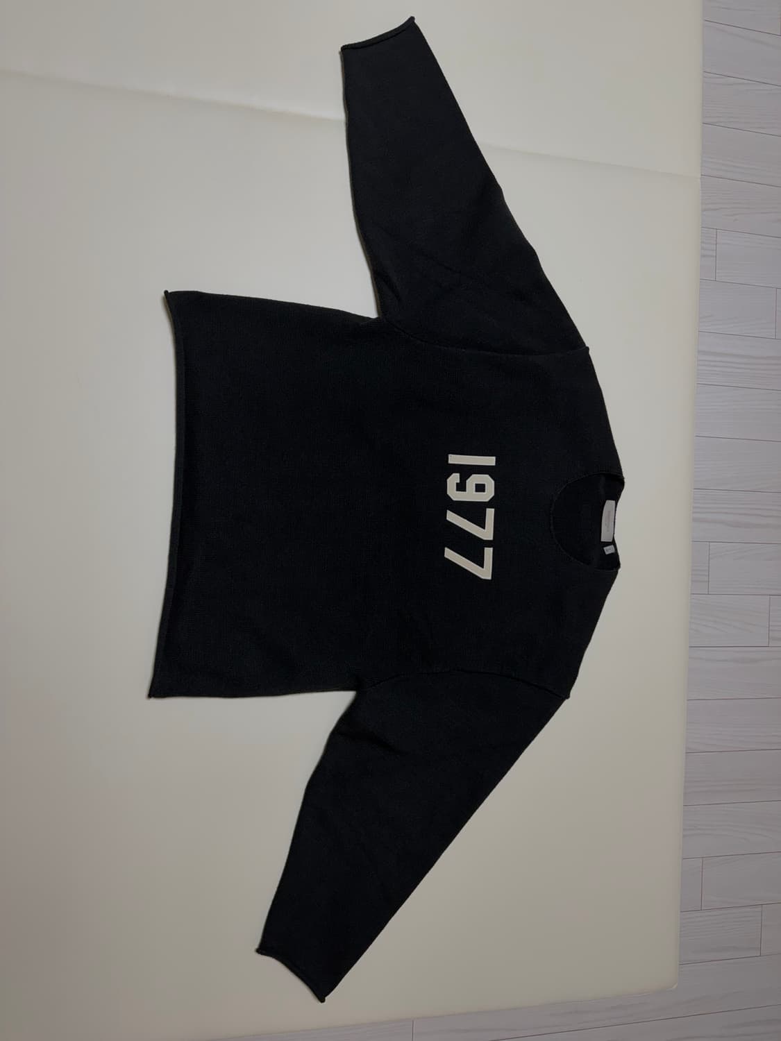 피어오브갓 에센셜 1977 로우 엣지 스웨터 아이언 L  상품이미지1