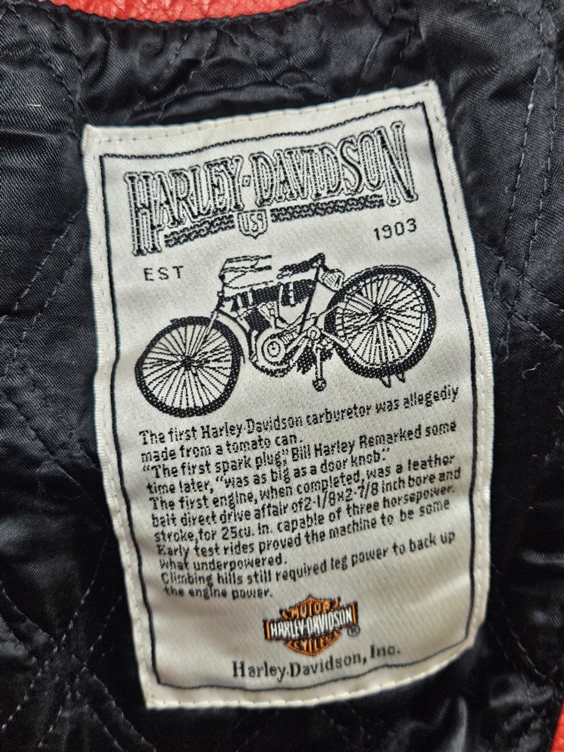 할리데이비슨 블루종 바시티 가죽 자켓 ( M ) / 10192 상품이미지8