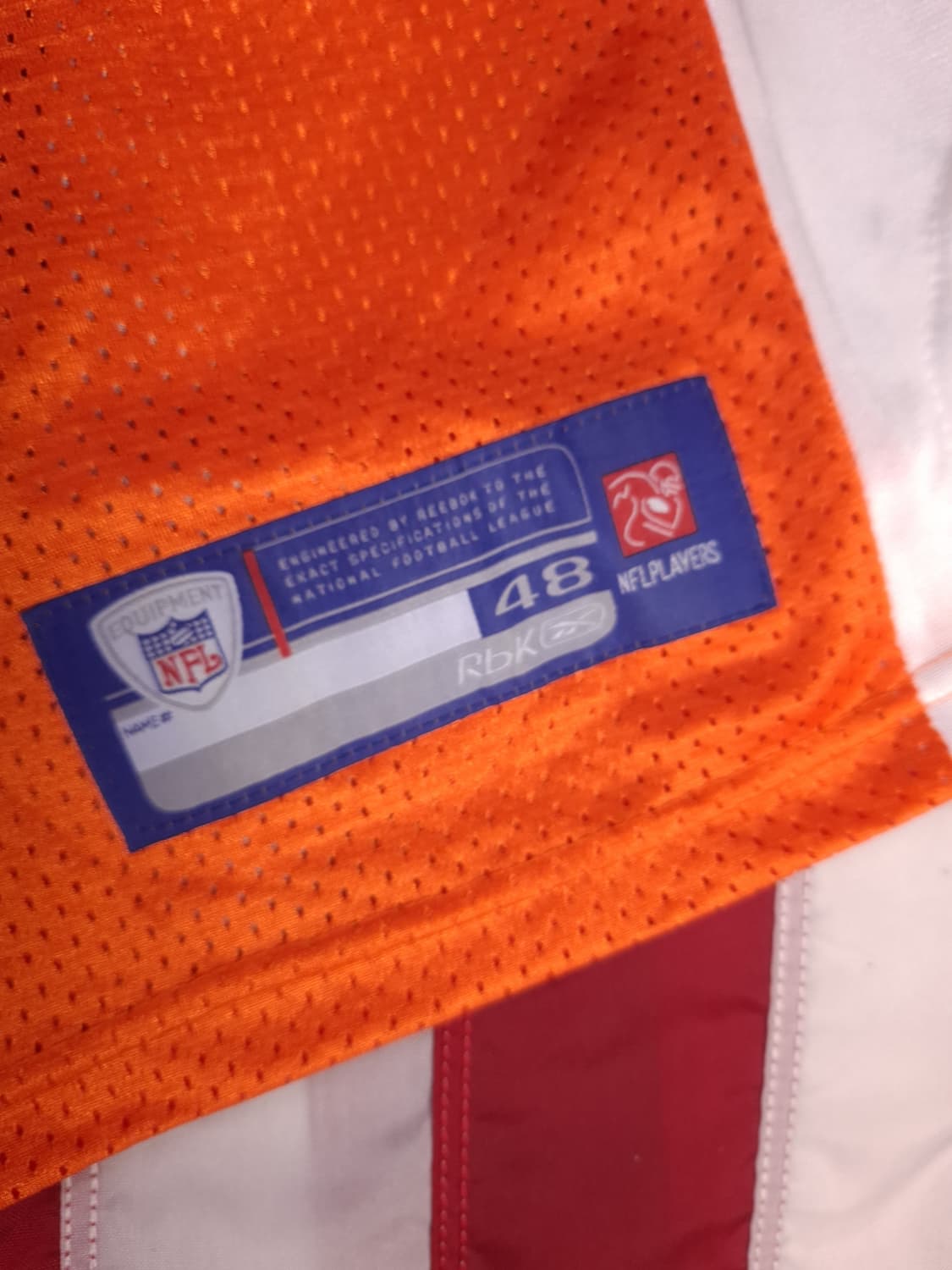 새제품급 오리지날 90's 리복xNFL 신시내티뱅골 유니폼 상품이미지6