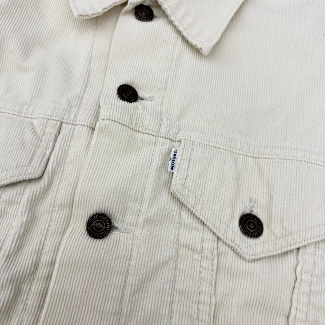 오어슬로우 코듀로이 화이트 숏자켓 상품이미지6