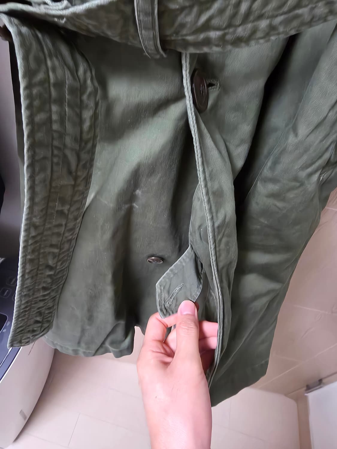 [S/L] 미군 og107 장교 코트 트렌치 오버코트 상품이미지5