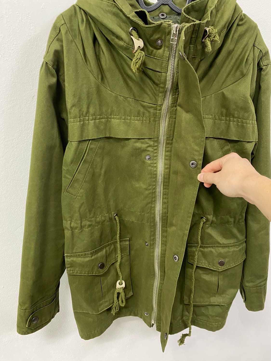 [TIJISHOP] 그린 y2k 야상 후드 자켓 상품이미지7