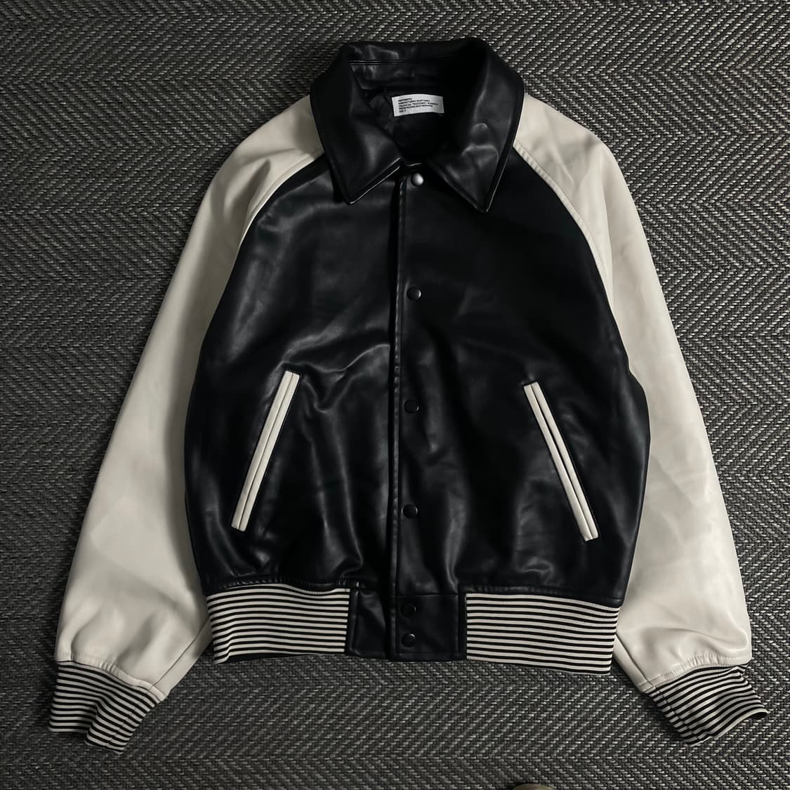 파르티멘토 버핑레더 배색 봄버 자켓 y 3506 상품이미지2