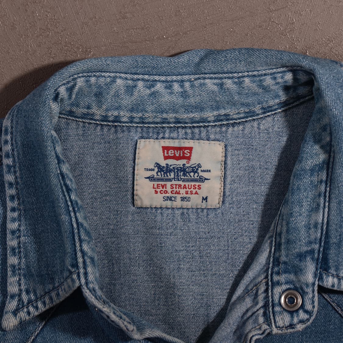 90s 리바이스 웨스턴 데님셔츠 상품이미지4