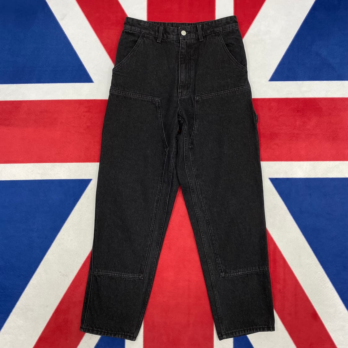 아웃스탠딩 더블니 흑청데님팬츠 30 상품이미지1