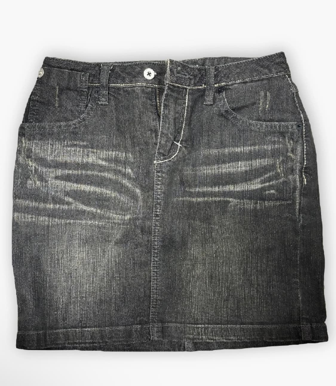 y2k 워싱 흑청치마 상품이미지1