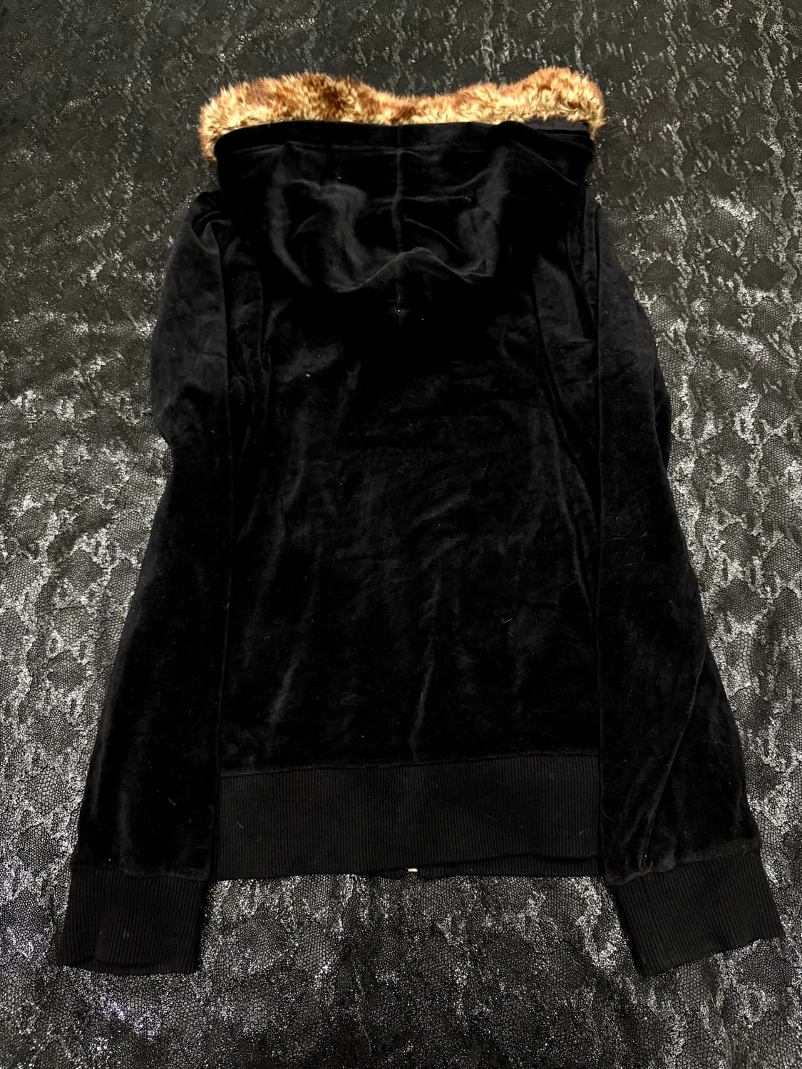 “CLEF DE SOL” 00’s mood Velvet Fur Hoodi 상품이미지7