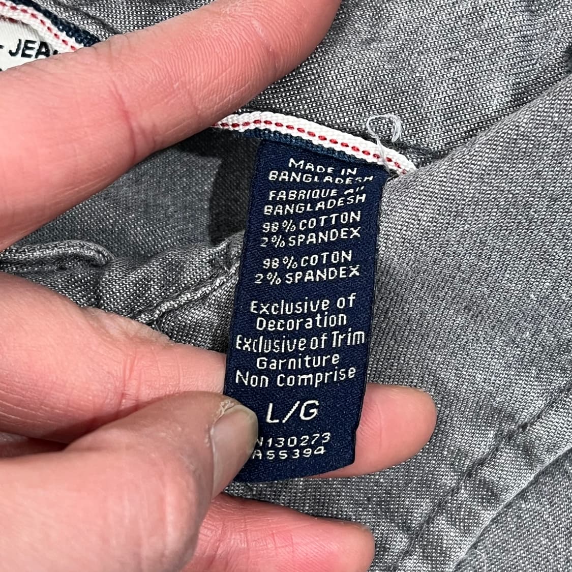 랭글러 그레이 데님셔츠 s09042 상품이미지6