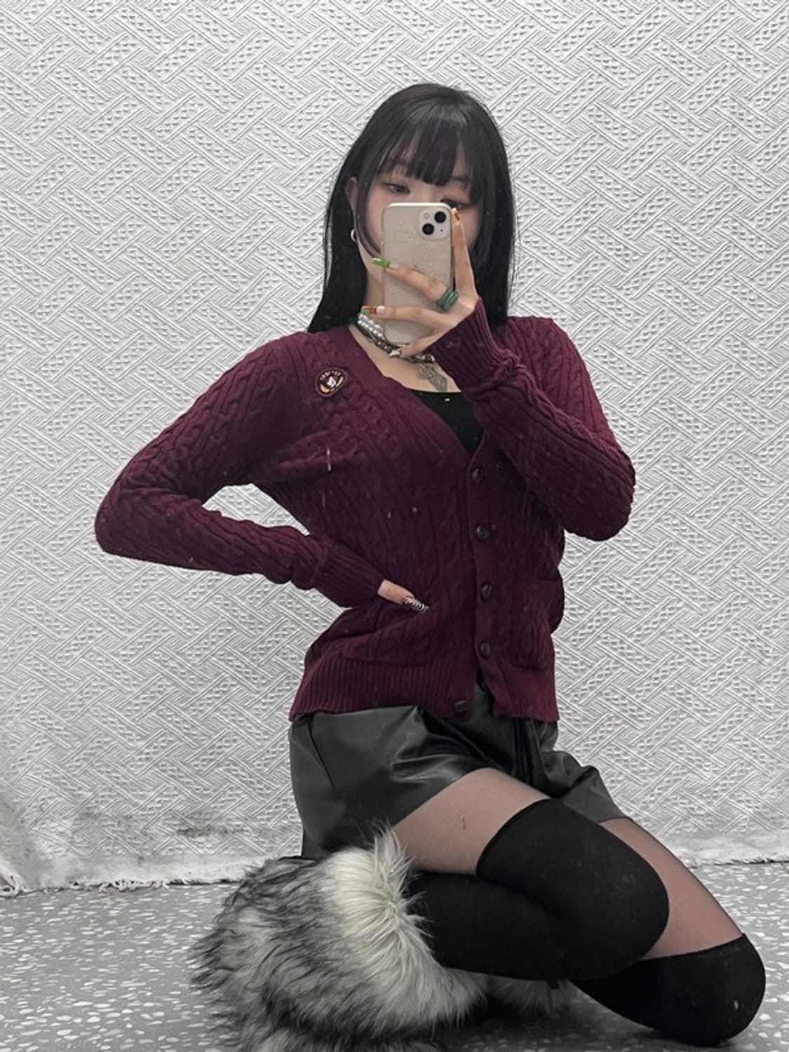 아베크롬비 빈티지 여리핏 슬림 꽈배기 가디건 M C09460 상품이미지2