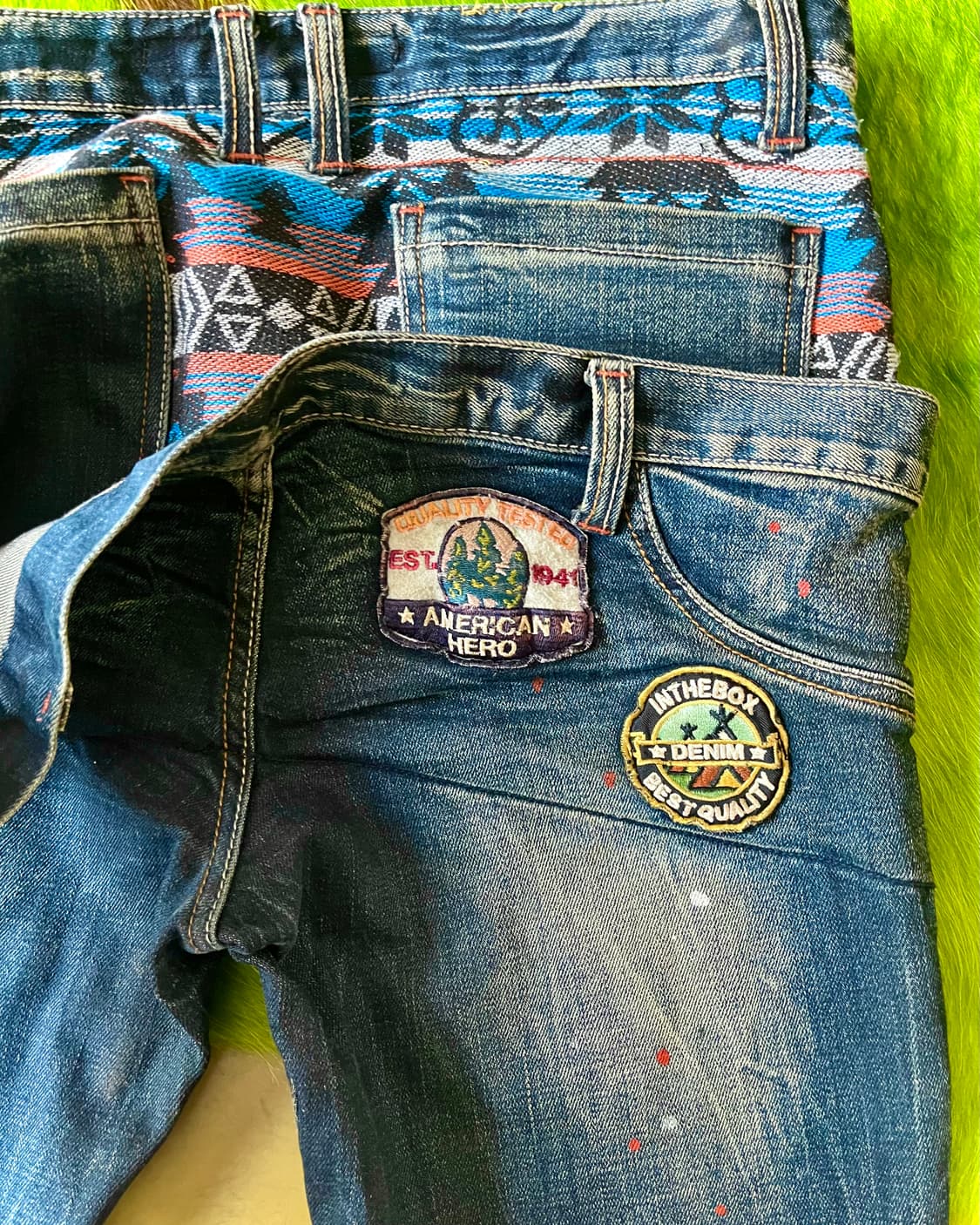 Jpn Vintage Double Layered Denim Jeans 상품이미지5