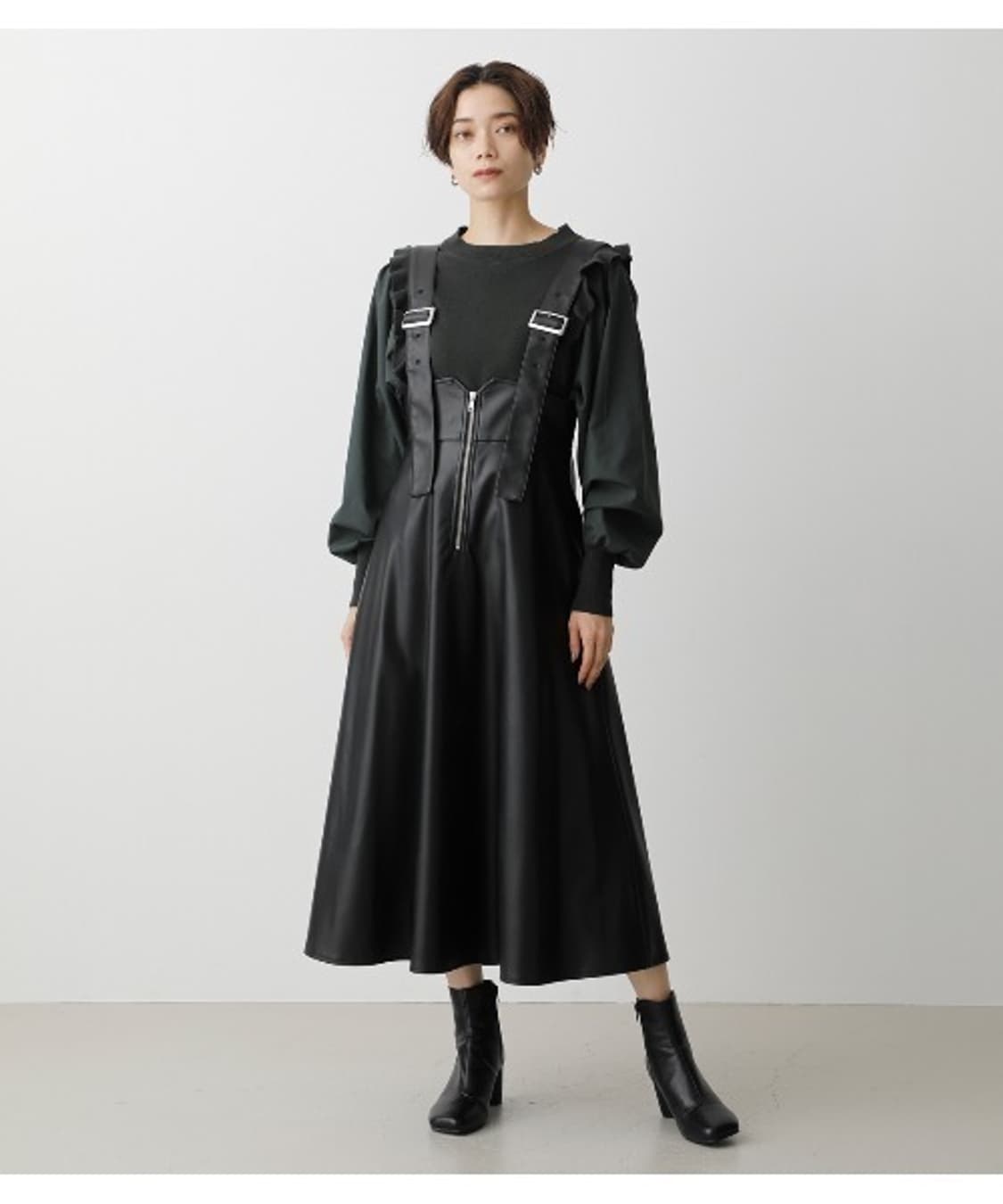 [s] AZUL BY MOUSSY 일본 브랜드 페이크 레더 가죽 스커트 상품이미지6