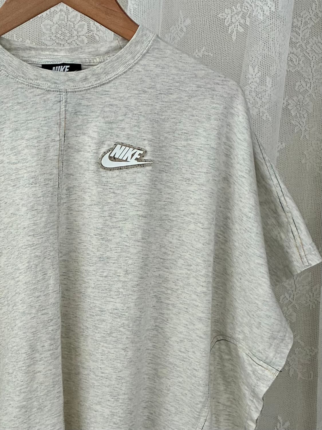 S) 나이키 오버사이즈 반팔 티셔츠 오트밀 상품이미지3