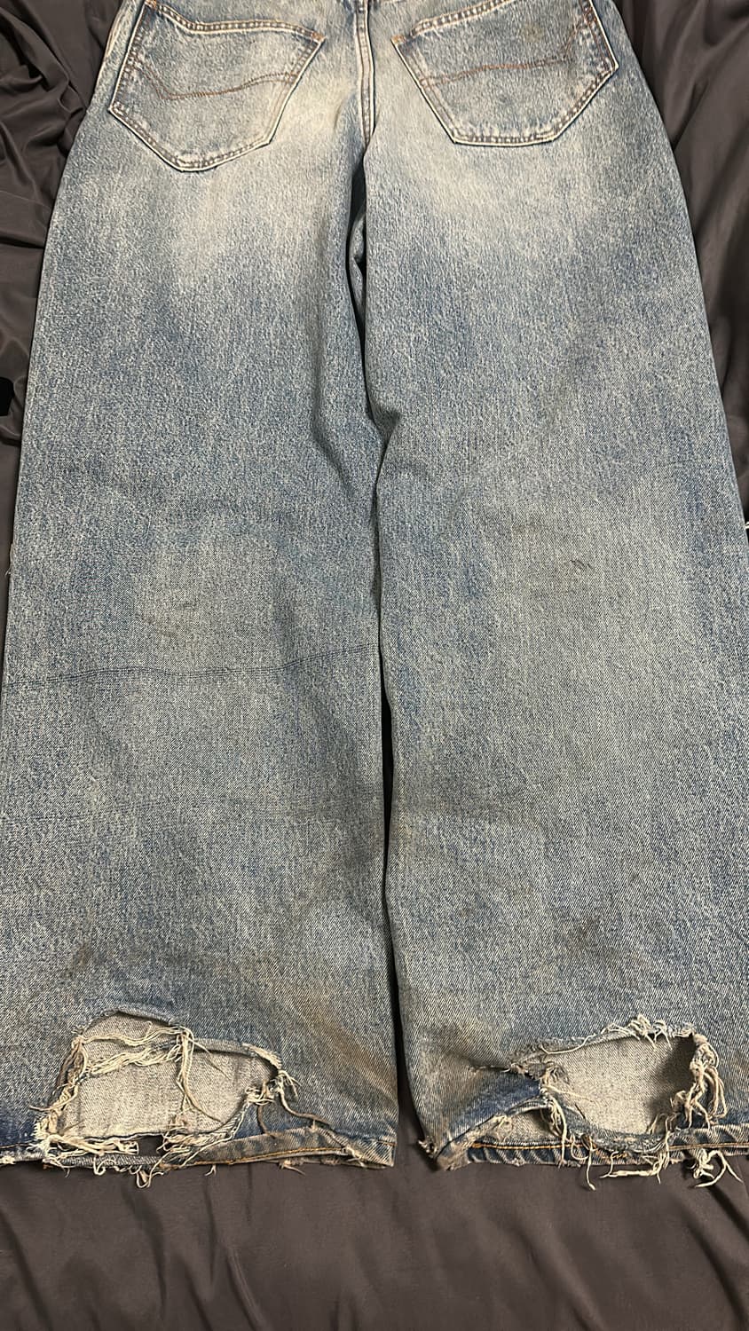 발렌시아가 디스트로이드 슈퍼 라지 배기 팬츠 블루 XS 상품이미지6