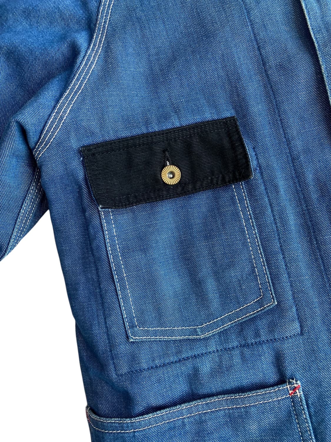 샌포라이즈드 플랭킷 안감 데님 커버올 자켓 상품이미지4