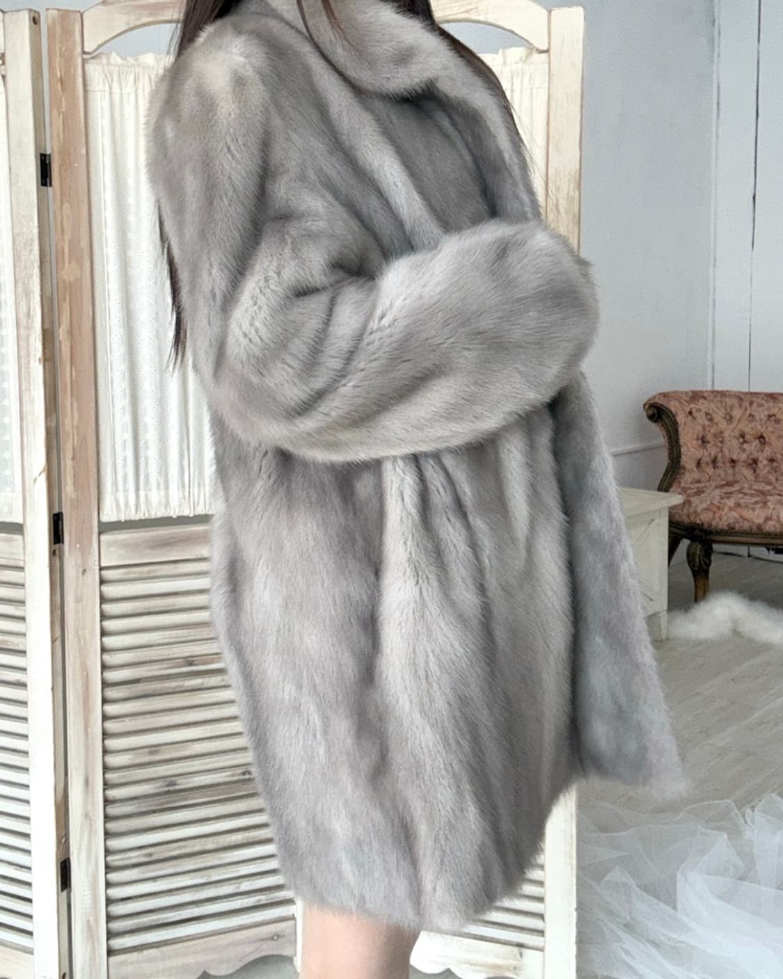 Saga fox mute sapphire mink fur jacket 상품이미지6