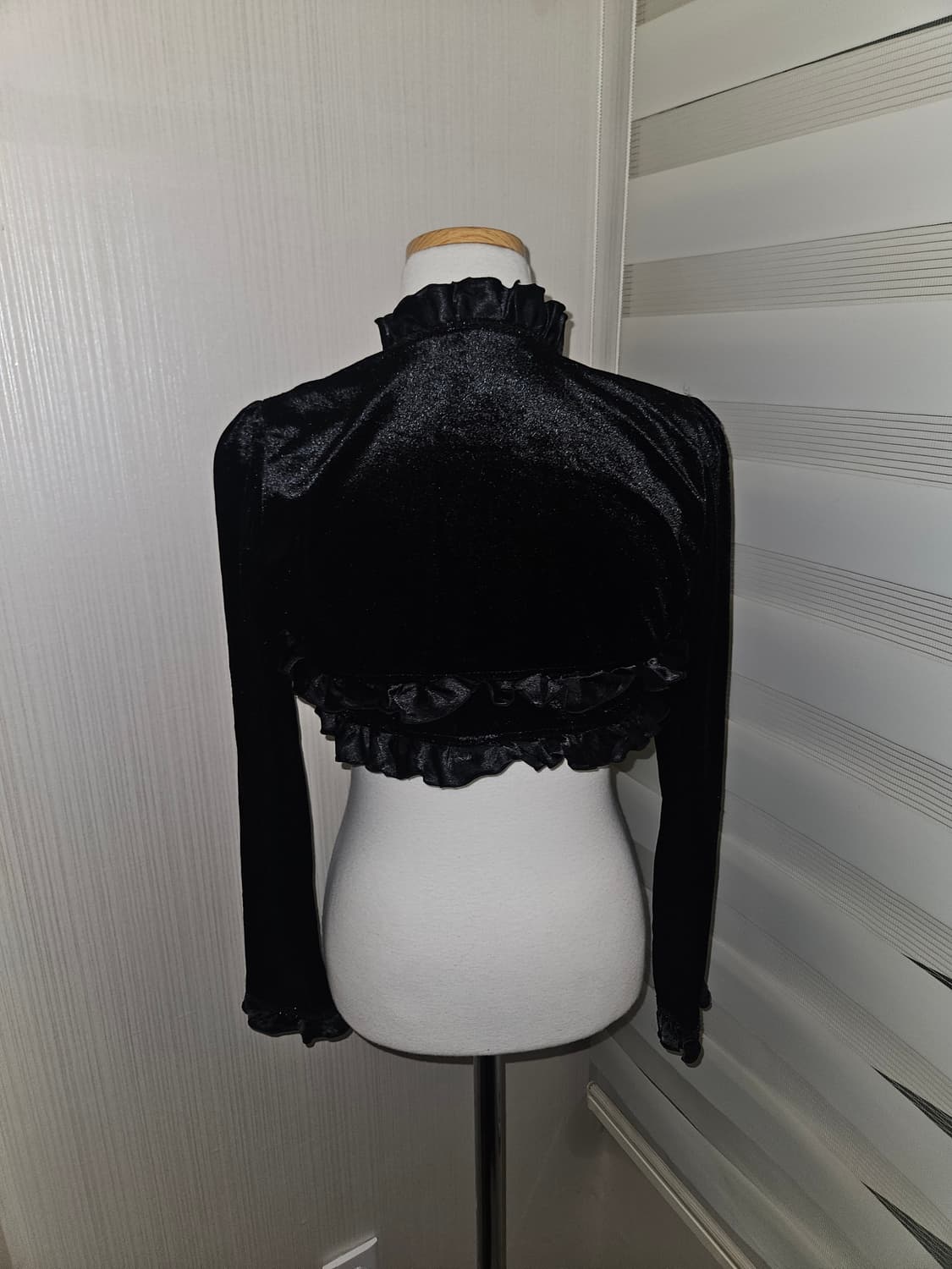 공겜여주 고딕 히메 벨벳 러플 가디건 상품이미지4