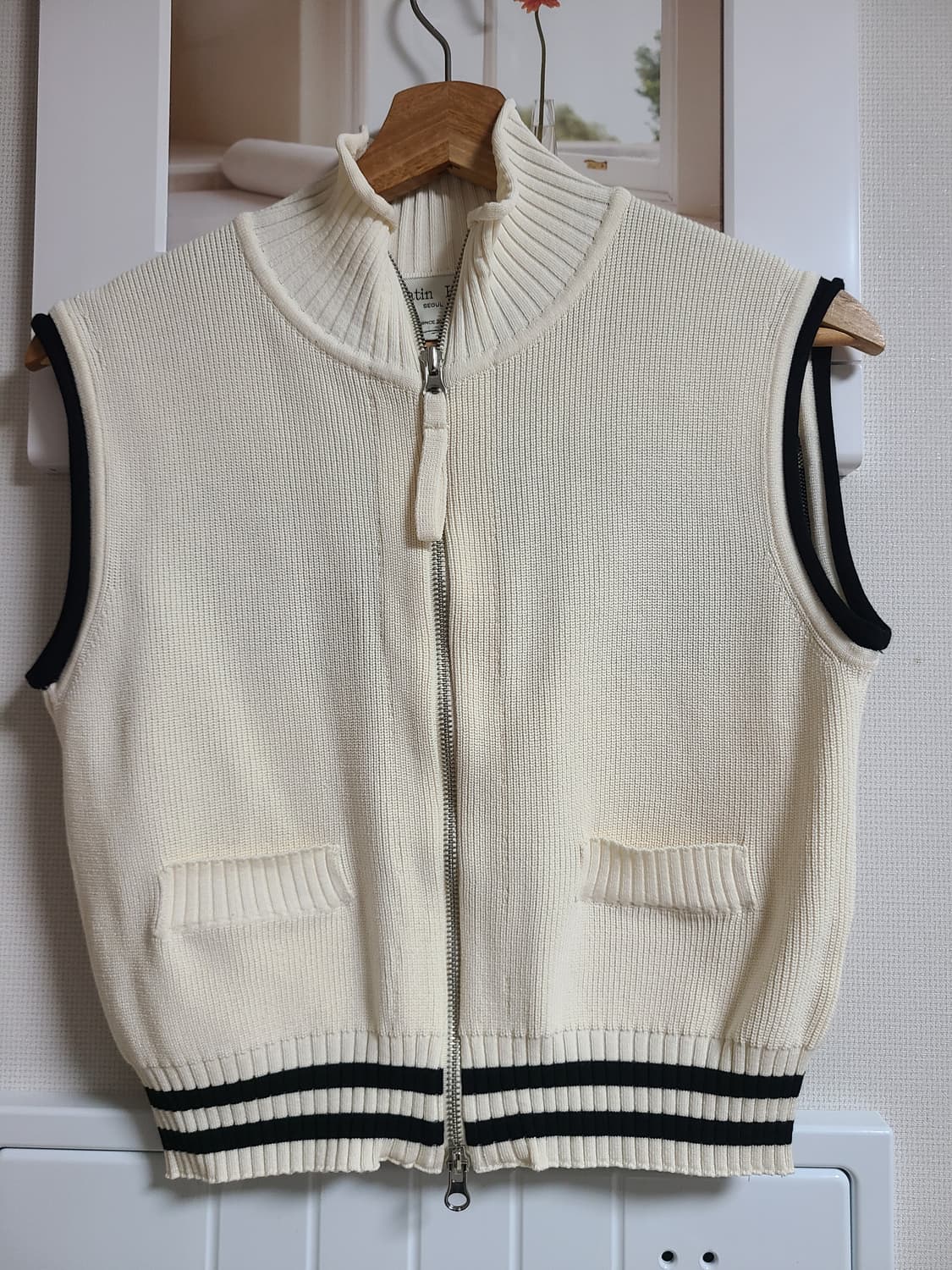 마뗑킴 니트베스트 아이보리 s 상품이미지2