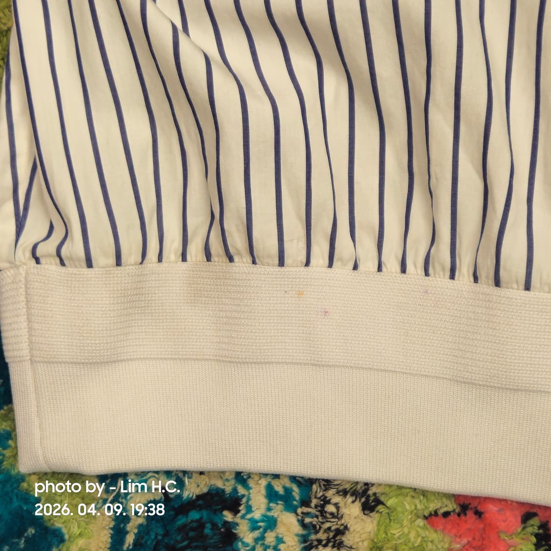 Junnj 준지 스트라이프 반 셔츠 L 상품이미지3