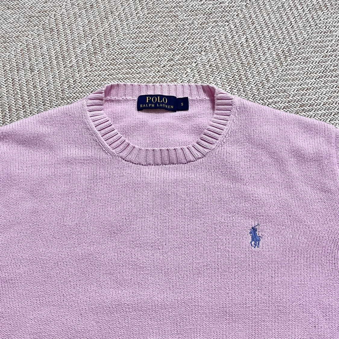 [정품] 폴로 핑크 / 스카이블루포니 라운드 니트 [ S ] 상품이미지3