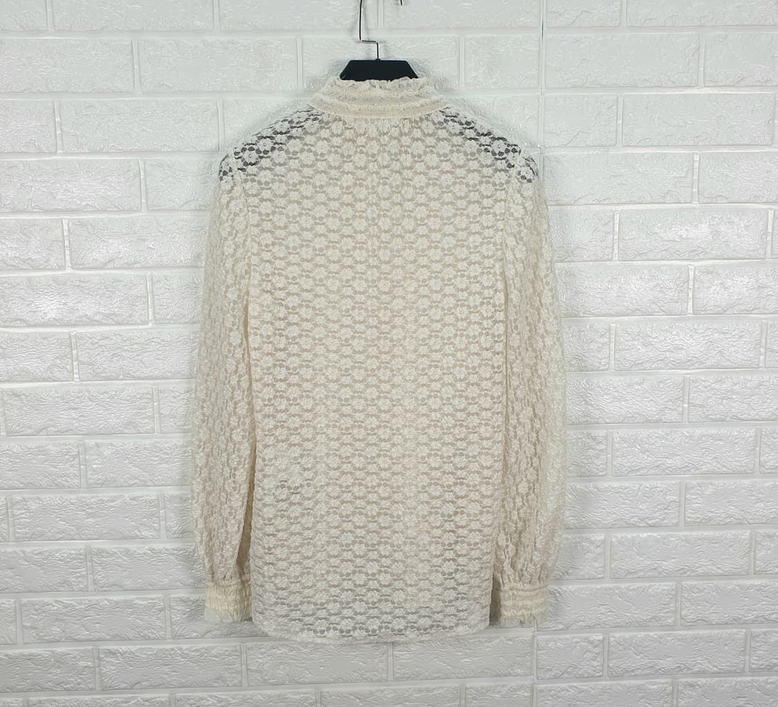 [44]오즈세컨 레이스 하이넥 긴팔 블라우스 상품이미지3