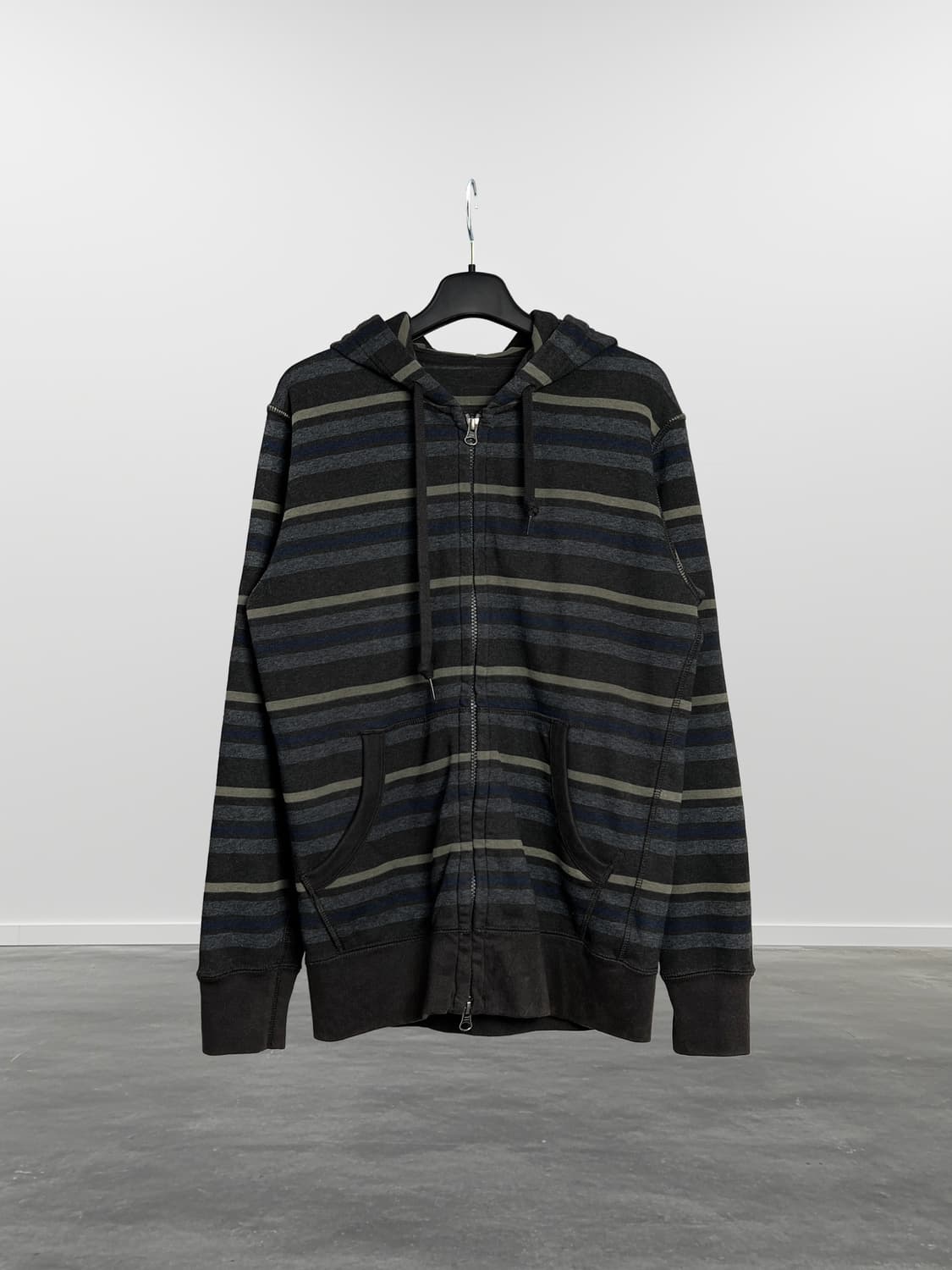 빈티지 스트라이프 후드 집업  상품이미지1