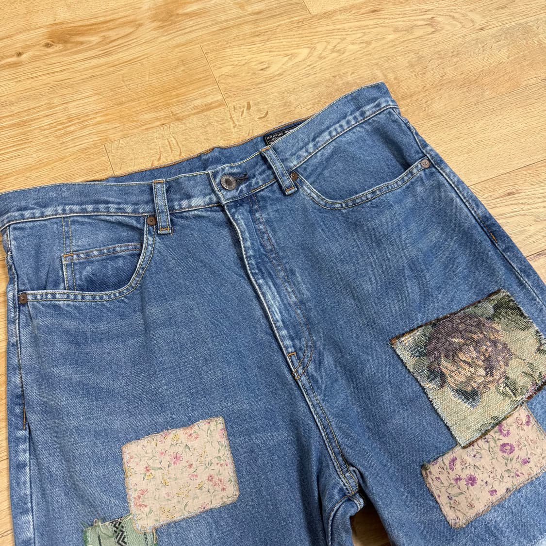 캐피탈 kapital 26ss 5p 오카벨보 데님 패치 리메이크 36 상품이미지3