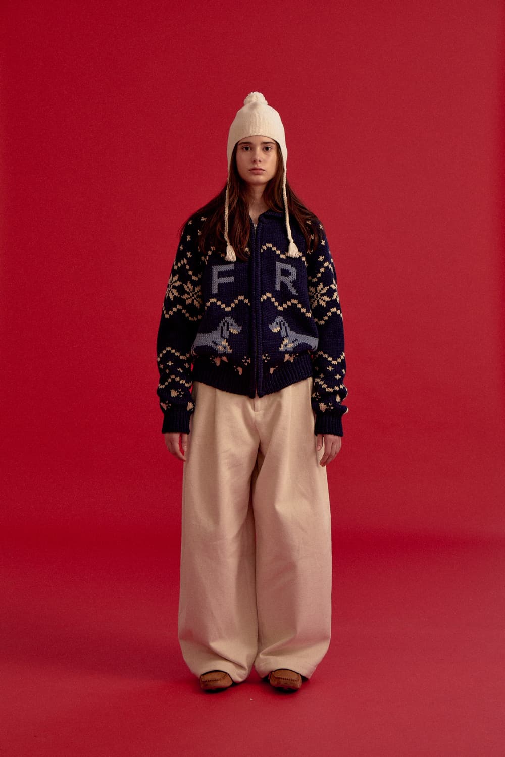 farven 파르벵 홀리데이 퍼피 집업 울 가디건 코위찬 상품이미지4