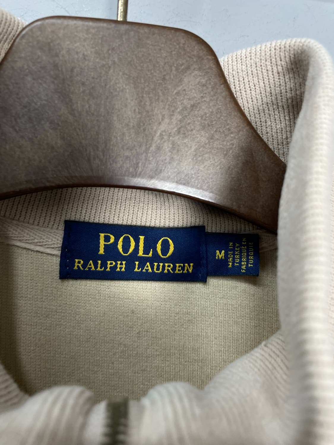 폴로 랄프로렌 베이지 코튼 하프 집업 스웨터 H1362 상품이미지5
