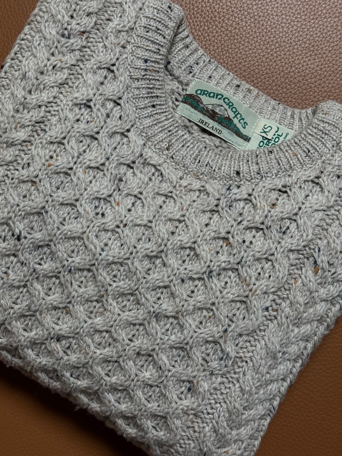 아란크래프트 피셔맨 니트 아이리쉬 앨런 크루넥 XS(여성 55-66) 상품이미지2