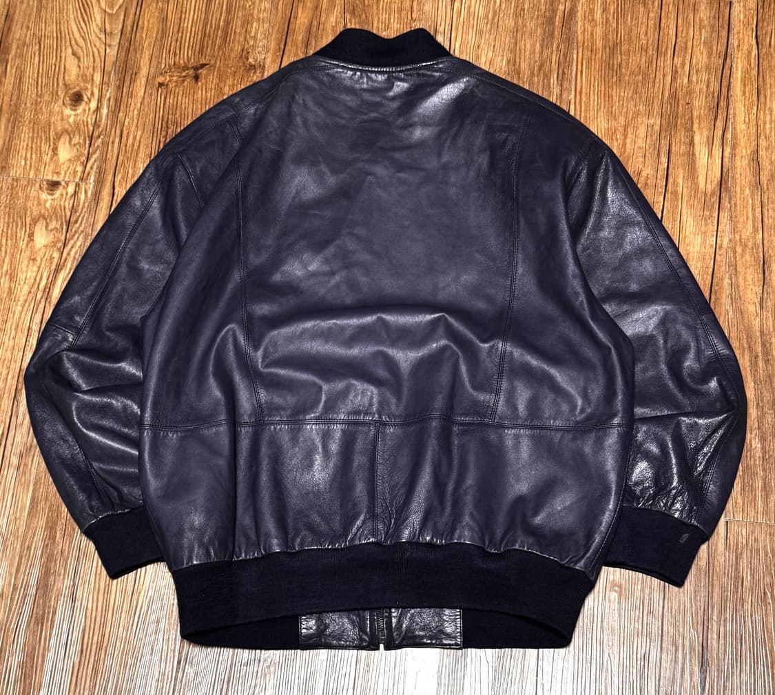 양가죽 네이비 봄버 가죽 자켓 상품이미지3