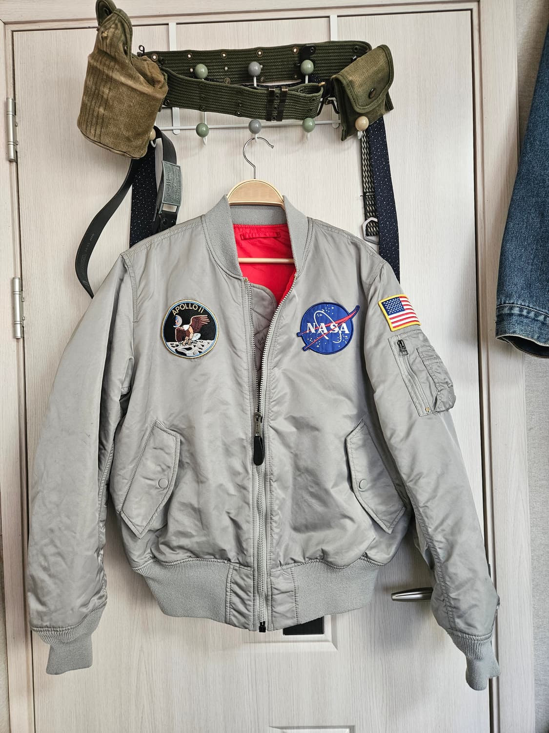 알파인더스트리 ma-1 아폴로 패치 M 사이즈 항공점퍼 상품이미지1