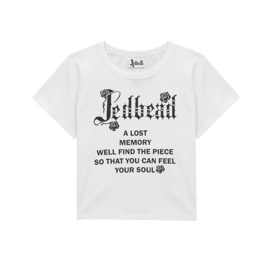 제드비드 반팔티 Rose Logo Cropped Tee Ivory 상품이미지1