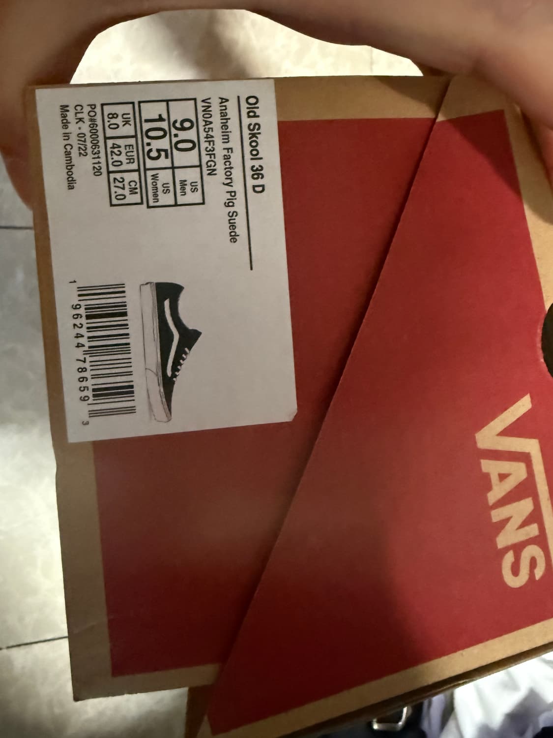 270사이즈 반스 애너하임 팩토리 피그스웨이드 그린 상품이미지3