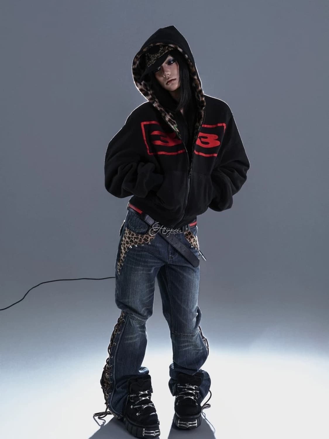 Reversible Leopard Zip Hoodie Jacket 상품이미지10