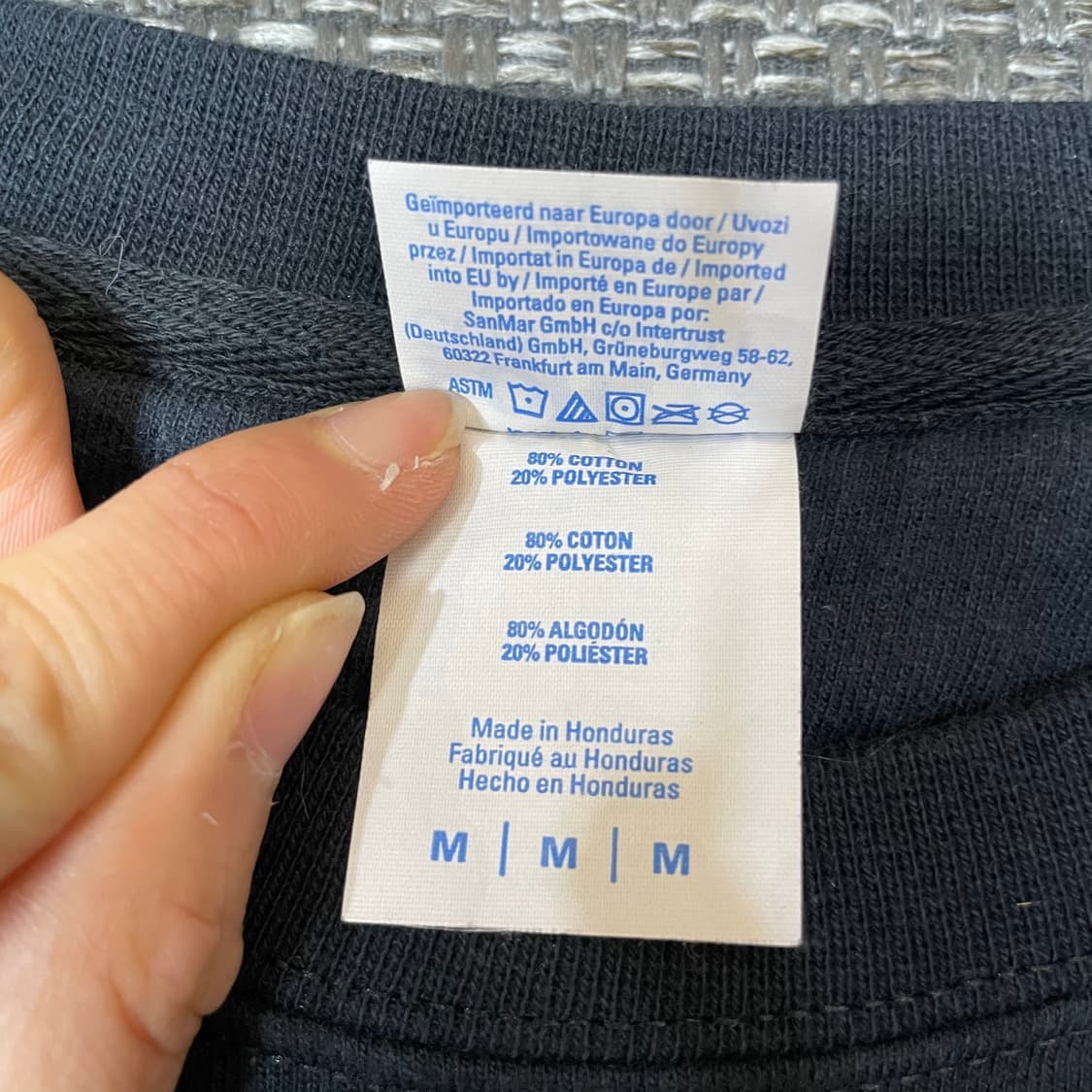 USA 블랙 프린팅 기모 맨투맨 M 상품이미지5